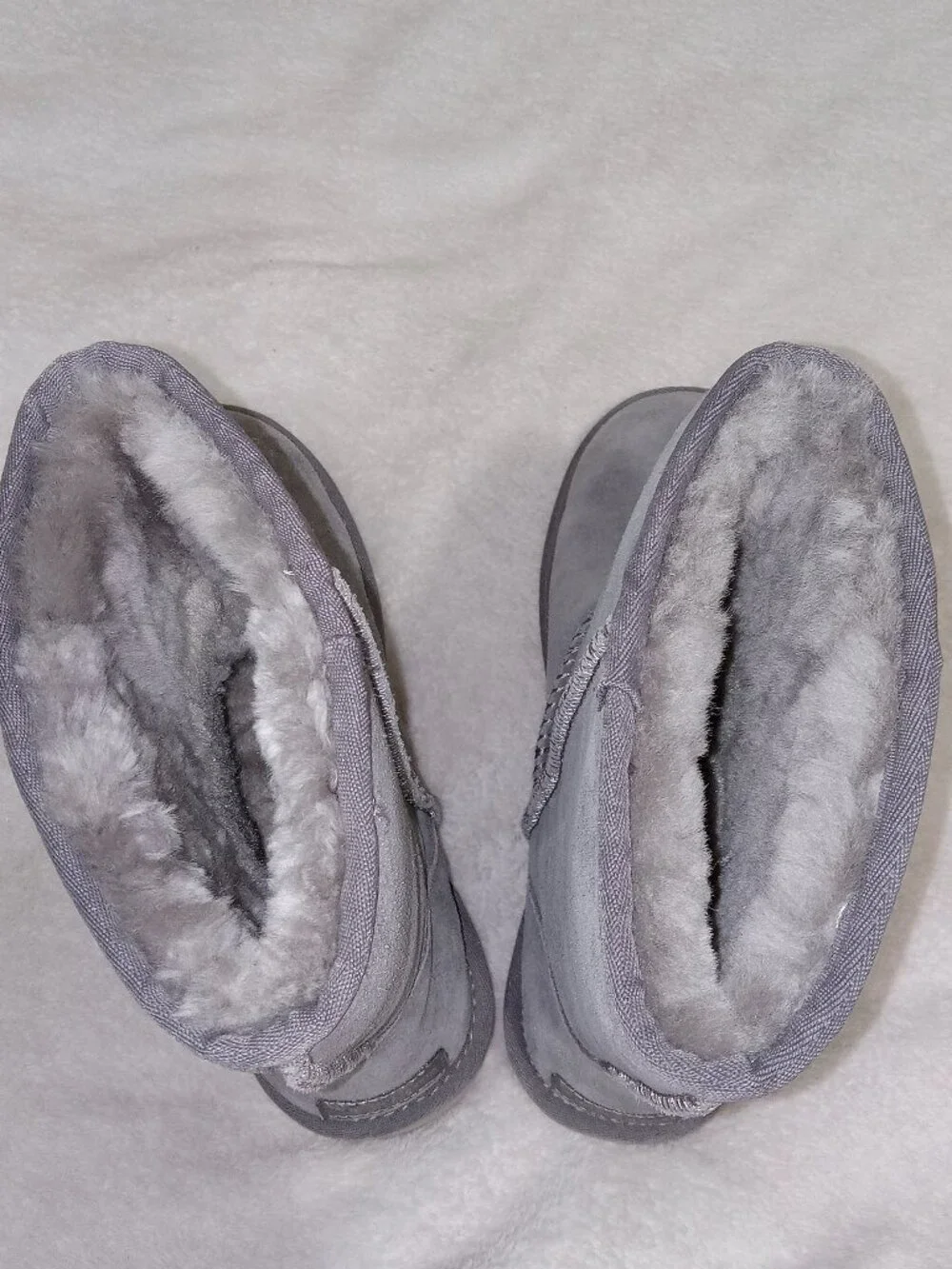 Koolaburra By UGG Koola Winter Boots Size 8 Gray Faux Fur Lined Suede NWOB
